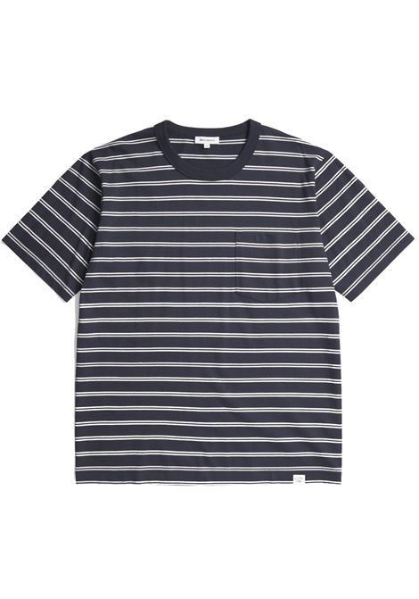 holger organic sailor stripe pocket t-shirt NORSE PROJECTS | N01-06697004
